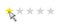 Customer satisfaction - 1 star rating with mouse arrow