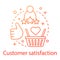 Customer satisfaction concept icon