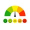 Customer satisfaction meter with different emotion