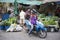 Customer on Scooter Thai Vegetable Market