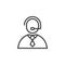 Customer service assistant line icon