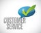 customer service check mark message illustration