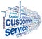 Customer service concept in word cloud