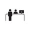 Customer service desk vector icon. Reception symbol for graphic design  logo  web site  social media  mobile app  ui