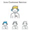 Customer Service flat icon design for infographics and businesses