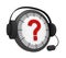 Customer service question clock 3d illustration