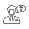 Customer service, question line icon. outline vector