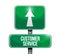 Customer service road sign illustration design