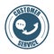 Customer service telephone bubble speech