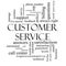 Customer Service Word Cloud Black and White