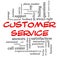 Customer Service Word Cloud Concept in red caps