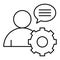 Customer Services outline vector icon which can easily modify or edit