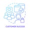 Customer success blue gradient concept icon