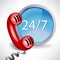 Customer support call center icon