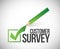 Customer survey check mark illustration design