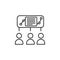 Customer users behavior document icon. Element of consumer behavior line icon
