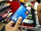 A customer uses BDO debit card to pay for grocery items.