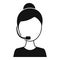 Customer woman support icon, simple style