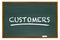 Customers Clients New Prospects Chalk Board Word