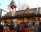 Customers enjoying traditional German Food at Christmas Market