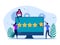Customers give online channel star ratings. Evaluation of service performance. Satisfaction with products or services