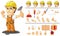 Customizable Mascot Industrial Construction Worker Laborer