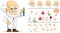 Customizable Mascot Scientist Professor Laboratory Researcher