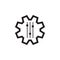 Customization icon gear wheel with setting, vector illustration on white background