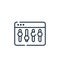 customize icon vector from programming concept. Thin line illustration of customize editable stroke. customize linear sign for use