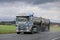 Customized Scania Tank Truck Trucking in Rain