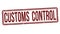 Customs control sign or stamp