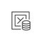 Customs duty line outline icon