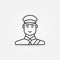 Customs officer or inspector icon