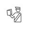 Customs Officer line icon