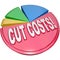 Cut Costs Pie Chart Reduce Overhead Debt