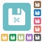 Cut file rounded square flat icons