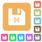 Cut file rounded square flat icons