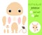 Cut and glue baby jerboa. Educational paper game for preschool children