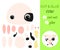 Cut and glue baby sitting cow. Educational paper game for preschool children