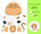 Cut and glue baby sitting lynx. Educational paper game for preschool children