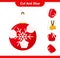 Cut and glue, cut parts of Christmas Balls and glue them. Educational children game