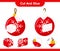 Cut and glue, cut parts of Christmas Balls and glue them. Educational children game