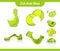 Cut and glue, cut parts of Foam Finger, Whistle, Tennis Ball, Sneaker and glue them. Educational children game, printable