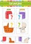 Cut and glue. Four flash cards. Color puzzle. Education developing worksheet. Activity page. Game for children. Funny character.