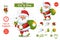 Cut and glue New Year Santa Claus with Christmas present bag puzzle education children game. Finish picture kid logic task vector