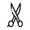 Cut Hair Iron Scissors Icon Outline Illustration