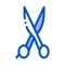 Cut Hair Iron Scissors Icon Outline Illustration