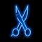 Cut Hair Iron Scissors neon glow icon illustration