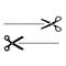 Cut line scissors vector icon