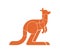 Cut of meat Kangaroo. Wallaby silhouette scheme lines of differ